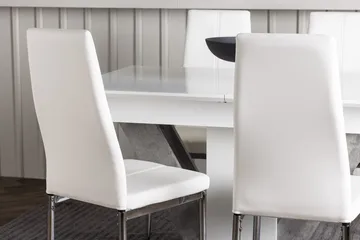 Rektangulär matgrupp Venture Home Vit Vit 4st - Huonekalut - Pöytä & ruokailuryhmä - Ruokailuryhmä