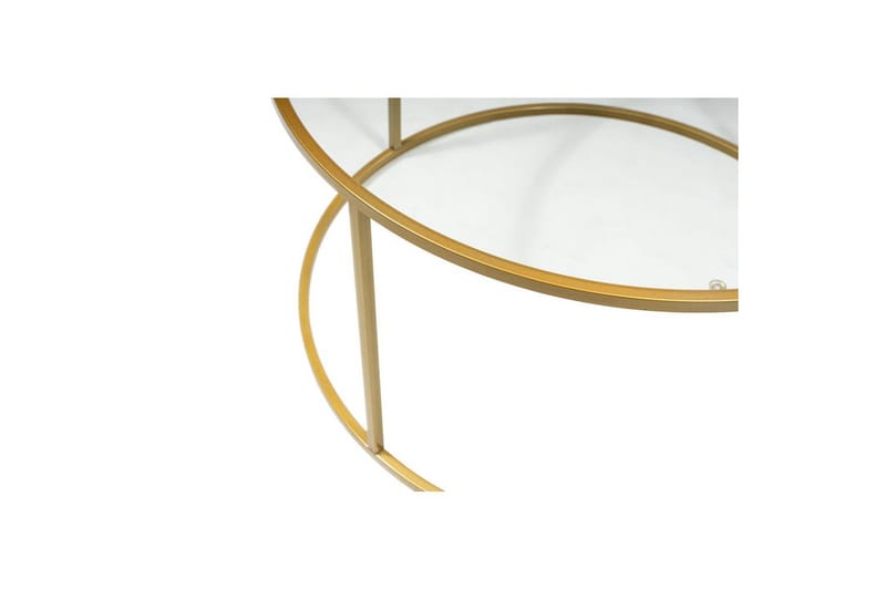 Retzow Sohvapöytä 80 cm - Keltainend/Läpinäkyvä - Huonekalut - Pöytä & ruokailuryhmä - Sohvapöytä