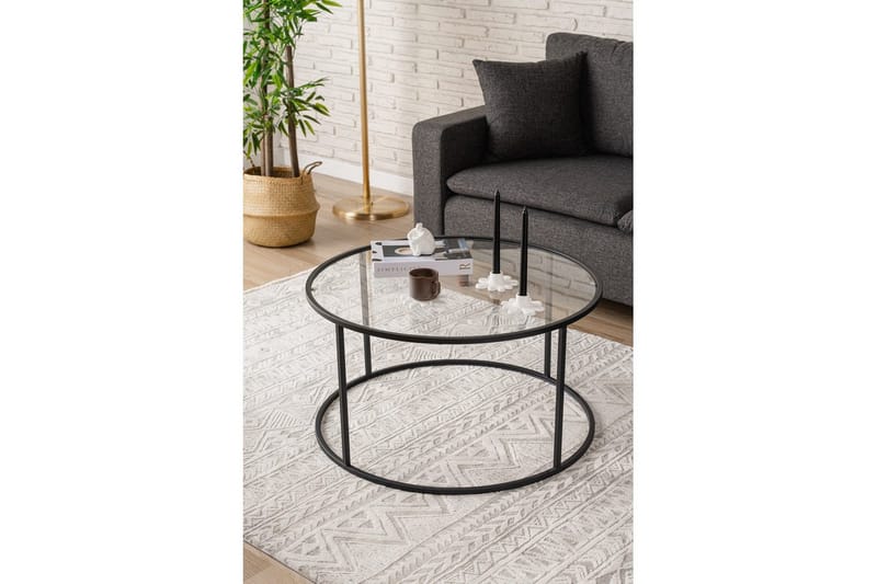 Retzow Sohvapöytä 80 cm - Musta - Huonekalut - Pöytä & ruokailuryhmä - Sohvapöytä