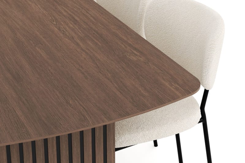 Richeto Ruokailuryhmä Savutammi 240 cm ja 6 Gemmiano Tuolia - Savustettu tammi - Huonekalut - Pöytä & ruokailuryhmä - Ruokailuryhmä