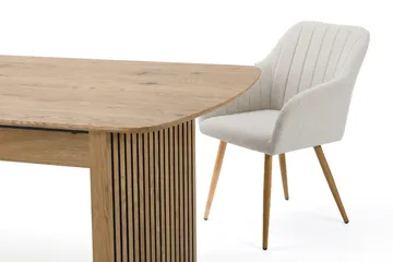 Richeto Ruokailuryhmä Tammi 180 cm 4 Filippa ruokatuolia - Tammi - Huonekalut - Pöytä & ruokailuryhmä - Ruokailuryhmä