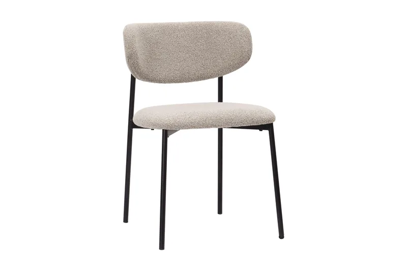 Richeto Ruokapöytä 180 cm 6 Lucy Ruokatuolilla - Savutammi / Greige Bouclé - Huonekalut - Pöytä & ruokailuryhmä - Ruokailuryhmä