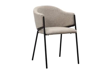 Richeto-ruokapöytä 180 cm ja 6 Filip-ruokatuolia - Savutammi / taupe bouclé - Huonekalut - Pöytä & ruokailuryhmä - Ruokailuryhmä