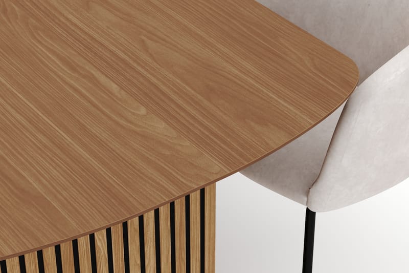 Richeto Ruokapöytä 240 cm ja 6 Berit Tuolia - Luonnonväri - Huonekalut - Pöytä & ruokailuryhmä - Ruokailuryhmä