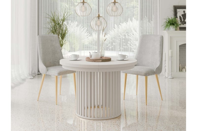 Rivale Ruokapöytä 100 cm, pyöreä - Beige - Huonekalut - Pöytä & ruokailuryhmä - Ruokapöydät & keittiön pöydät