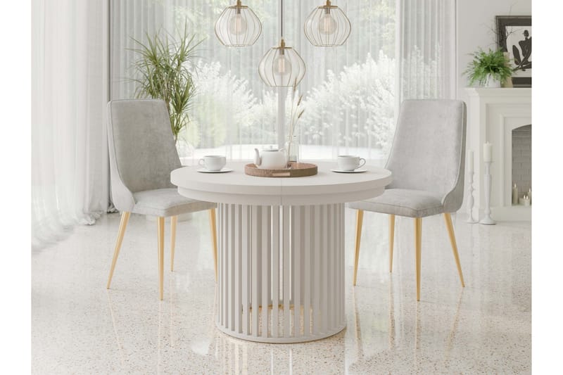 Rivale Ruokapöytä 100 cm, pyöreä - Beige - Huonekalut - Pöytä & ruokailuryhmä - Ruokapöydät & keittiön pöydät