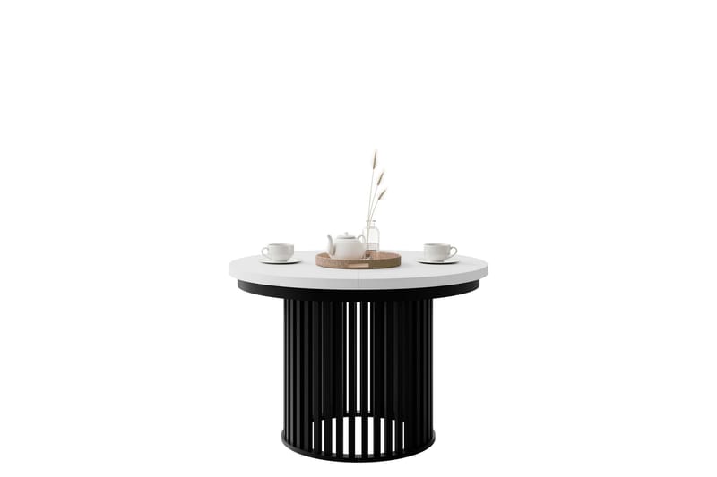 Rivale Ruokapöytä 100 cm, pyöreä, Valkoinen/Musta