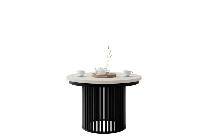 Rivale Ruokapöytä 100 cm, pyöreä - Beige/Musta - Huonekalut - Pöytä & ruokailuryhmä - Ruokapöydät & keittiön pöydät