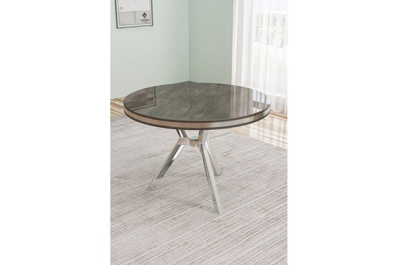 Rivor Ruokapöytä 90 cm Pyöreä - Antrasiitti/Kromi - Huonekalut - Pöytä & ruokailuryhmä - Ruokapöydät & keittiön pöydät
