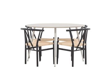 Round Dining Set Venture Home - Huonekalut - Pöytä & ruokailuryhmä - Ruokailuryhmä