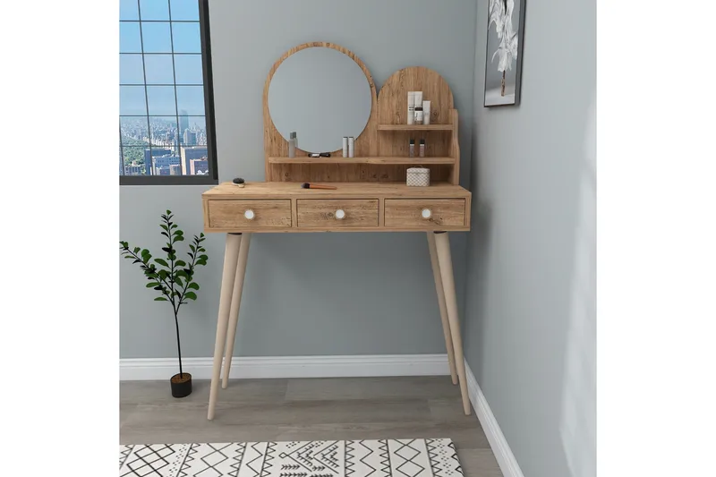 Ruges Kampauspöytä 74 cm - Ruskea - Huonekalut - Pöytä & ruokailuryhmä - Meikki- & kampauspöydät