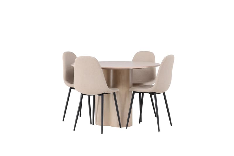 Rund matgrupp Venture Home Beige Beige 4st - Huonekalut - Pöytä & ruokailuryhmä - Ruokailuryhmä