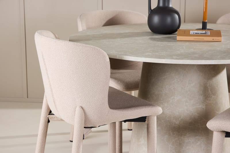 Rund matgrupp Venture Home Beige Beige 4st - Huonekalut - Pöytä & ruokailuryhmä - Ruokailuryhmä