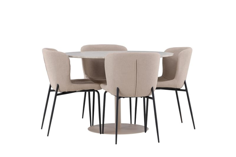 Rund matgrupp Venture Home Beige Beige 4st - Huonekalut - Pöytä & ruokailuryhmä - Ruokailuryhmä