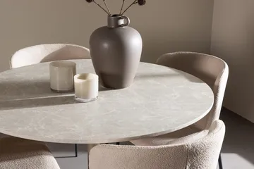 Rund matgrupp Venture Home Beige Beige 4st - Huonekalut - Pöytä & ruokailuryhmä - Ruokailuryhmä