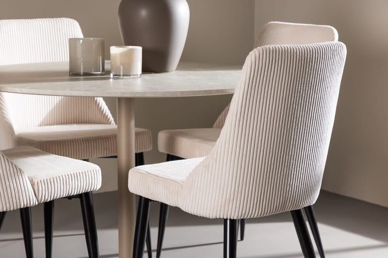 Rund matgrupp Venture Home Beige Beige 4st - Huonekalut - Pöytä & ruokailuryhmä - Ruokailuryhmä