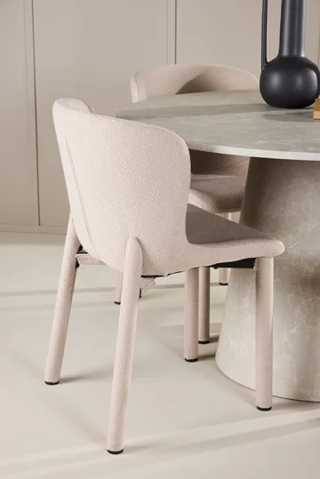 Rund matgrupp Venture Home Beige Beige 4st - Huonekalut - Pöytä & ruokailuryhmä - Ruokailuryhmä
