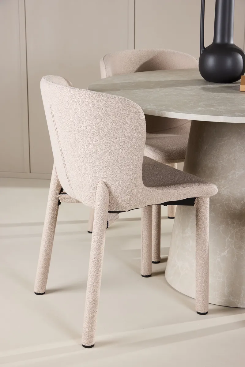 Rund matgrupp Venture Home Beige Beige 4st - Huonekalut - Pöytä & ruokailuryhmä - Ruokailuryhmä