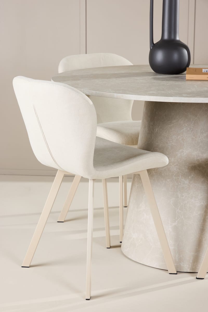 Rund matgrupp Venture Home Beige Beige 4st - Huonekalut - Pöytä & ruokailuryhmä - Ruokailuryhmä
