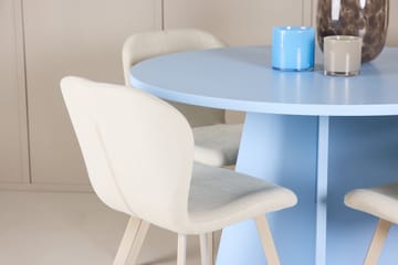 Rund matgrupp Venture Home Beige Blå 4st - Huonekalut - Pöytä & ruokailuryhmä - Ruokailuryhmä