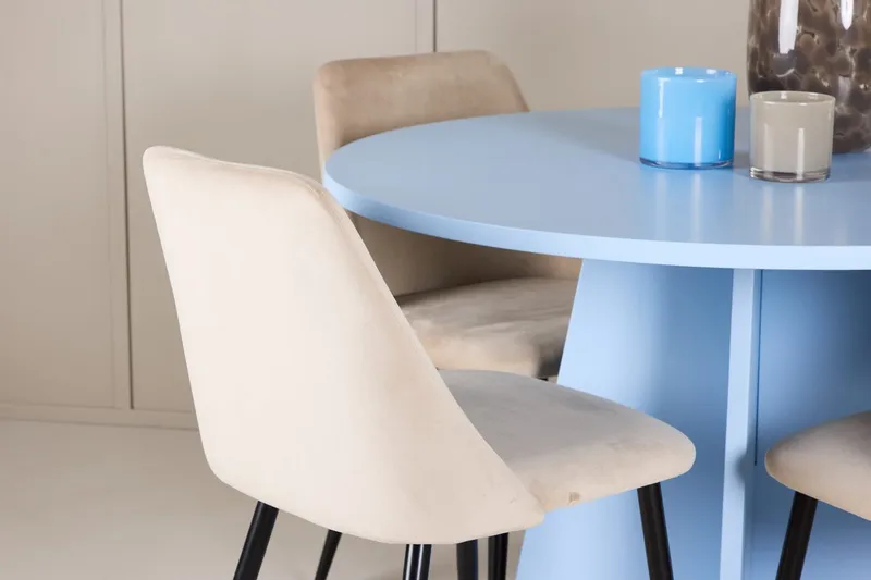 Rund matgrupp Venture Home Beige Blå 4st