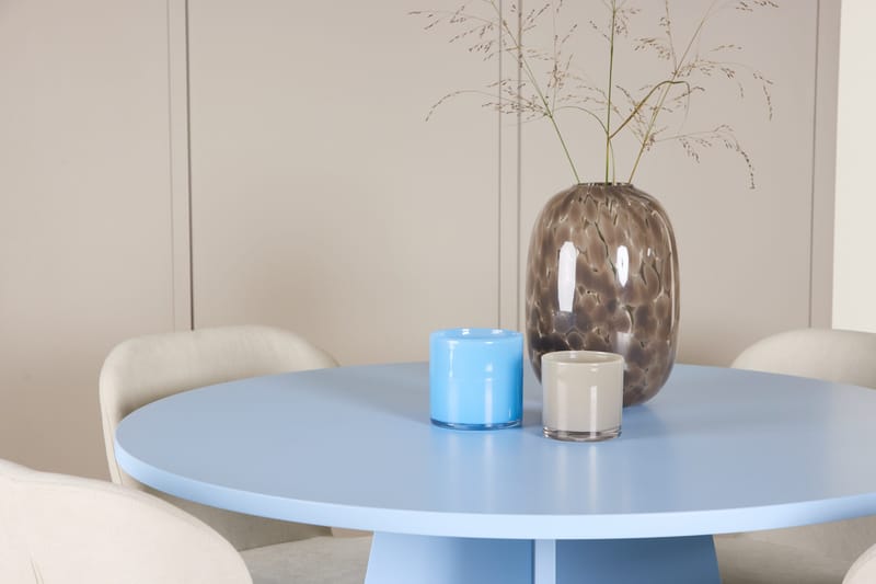 Rund matgrupp Venture Home Beige Blå 4st - Huonekalut - Pöytä & ruokailuryhmä - Ruokailuryhmä