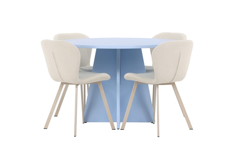 Rund matgrupp Venture Home Beige Blå 4st