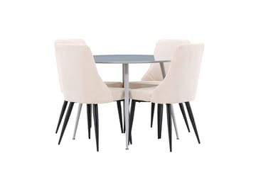 Rund matgrupp Venture Home Beige Grå 4st - Huonekalut - Pöytä & ruokailuryhmä - Ruokailuryhmä