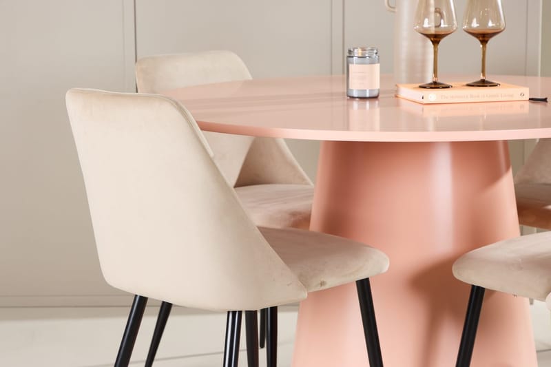 Rund matgrupp Venture Home Beige Koppar 4st - Huonekalut - Pöytä & ruokailuryhmä - Ruokailuryhmä