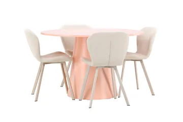 Rund matgrupp Venture Home Beige Koppar 4st - Huonekalut - Pöytä & ruokailuryhmä - Ruokailuryhmä