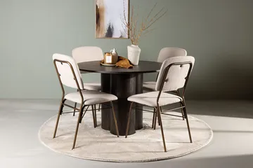 Tummanruskea - Beige och svart med mörkbruna ben