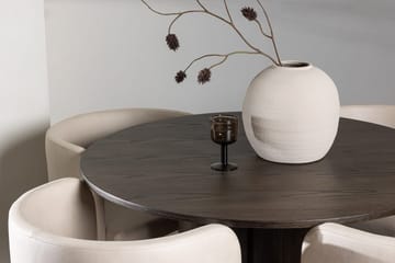 Rund matgrupp Venture Home Beige Mörkt trä 4st - Huonekalut - Pöytä & ruokailuryhmä - Ruokailuryhmä
