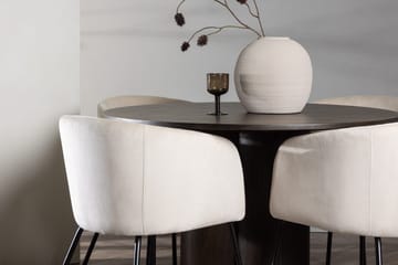 Rund matgrupp Venture Home Beige Mörkt trä 4st - Huonekalut - Pöytä & ruokailuryhmä - Ruokailuryhmä