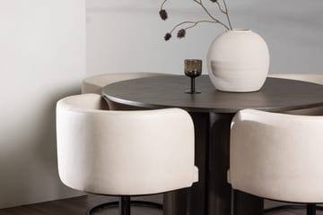 Rund matgrupp Venture Home Beige Mörkt trä 4st - Huonekalut - Pöytä & ruokailuryhmä - Ruokailuryhmä