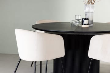 Rund matgrupp Venture Home Beige Svart 4st - Huonekalut - Pöytä & ruokailuryhmä - Ruokailuryhmä