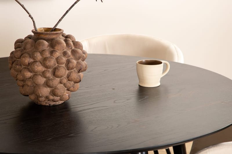 Rund matgrupp Venture Home Beige Svart 4st - Huonekalut - Pöytä & ruokailuryhmä - Ruokailuryhmä