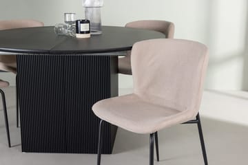 Rund matgrupp Venture Home Beige Svart 4st - Huonekalut - Pöytä & ruokailuryhmä - Ruokailuryhmä