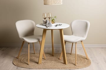 Rund matgrupp Venture Home Beige Vit 2st - Huonekalut - Pöytä & ruokailuryhmä - Ruokailuryhmä