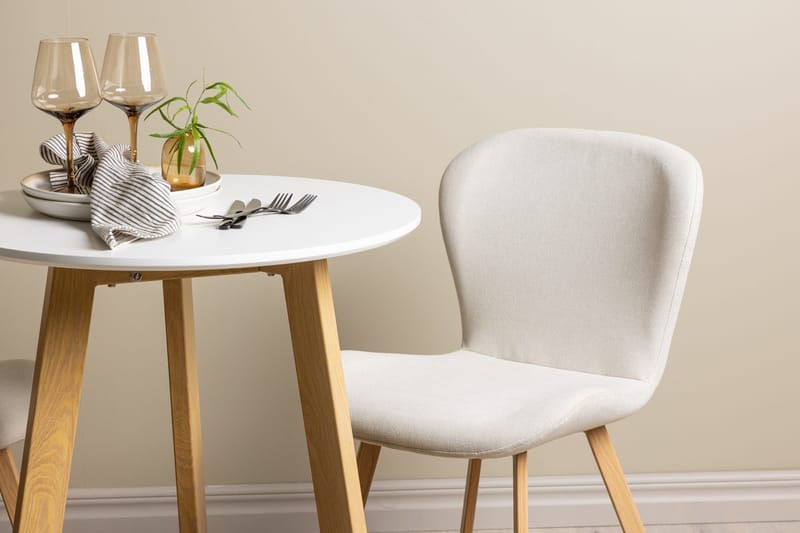 Rund matgrupp Venture Home Beige Vit 2st - Huonekalut - Pöytä & ruokailuryhmä - Ruokailuryhmä