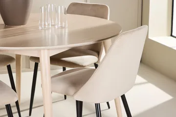 Rund matgrupp Venture Home Beige Vitputsad 4st - Huonekalut - Pöytä & ruokailuryhmä - Ruokailuryhmä