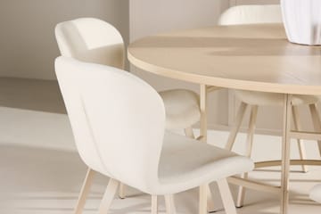 Rund matgrupp Venture Home Beige Vitputsad 6st - Huonekalut - Pöytä & ruokailuryhmä - Ruokailuryhmä