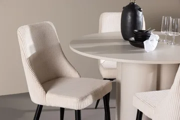 Rund matgrupp Venture Home Beige - Huonekalut - Pöytä & ruokailuryhmä - Ruokailuryhmä