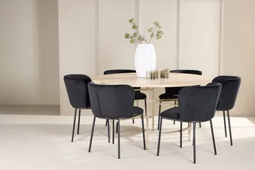 Rund matgrupp Venture Home Beige - Huonekalut - Pöytä & ruokailuryhmä - Ruokailuryhmä