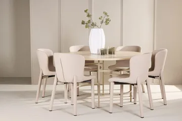 Rund matgrupp Venture Home Beige - Huonekalut - Pöytä & ruokailuryhmä - Ruokailuryhmä