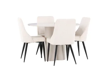 Rund matgrupp Venture Home Beige - Huonekalut - Pöytä & ruokailuryhmä - Ruokailuryhmä