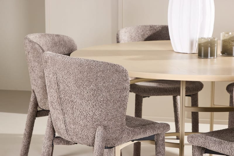 Rund matgrupp Venture Home Beige - Huonekalut - Pöytä & ruokailuryhmä - Ruokailuryhmä