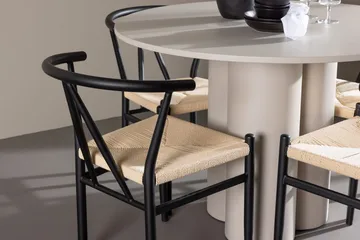 Rund matgrupp Venture Home Beige - Huonekalut - Pöytä & ruokailuryhmä - Ruokailuryhmä