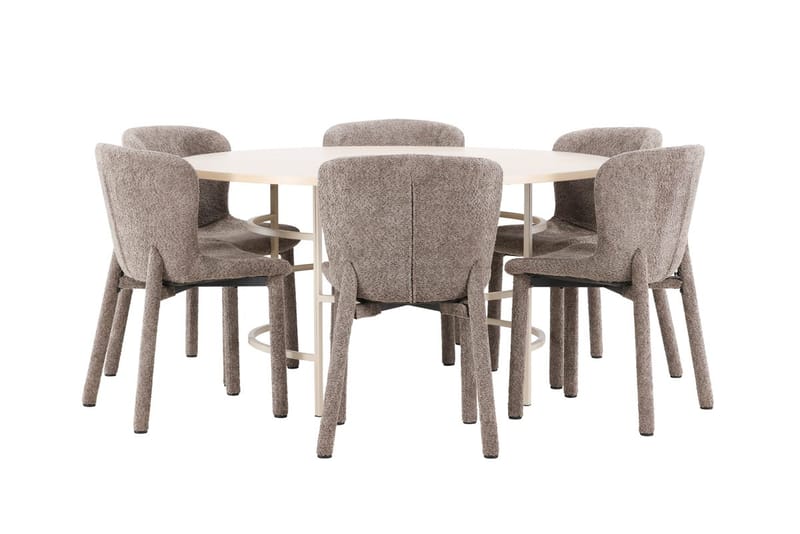 Rund matgrupp Venture Home Beige - Huonekalut - Pöytä & ruokailuryhmä - Ruokailuryhmä