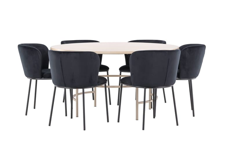 Rund matgrupp Venture Home Beige - Huonekalut - Pöytä & ruokailuryhmä - Ruokailuryhmä