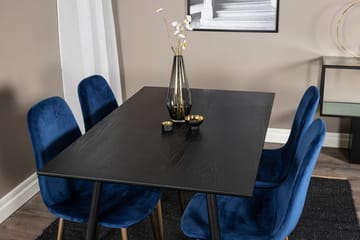Rund matgrupp Venture Home Blå Svart 4st - Huonekalut - Pöytä & ruokailuryhmä - Ruokailuryhmä
